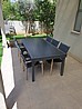 מבצע ! שולחן אלומיניום נפתח לגינה 100x200/320 כולל 6 כסאות מגוון צבעים
