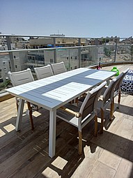 שולחן אלומיניום נפתח לגינה אלכסון 100x216/297 שולחן אלומיניום נפתח לגינה אלכסון 100x216/297