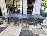 שולחן אלומיניום ניפתח 4 מטר כולל 8 כיסאות פלסטיק